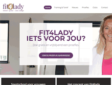 Tablet Screenshot of fit4lady.nl